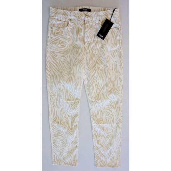 Hudson Women Sz 30 Distorted Zebra Print Holly Stretch Mid-Rise Skinny Jean $195 - Picture 1 of 9